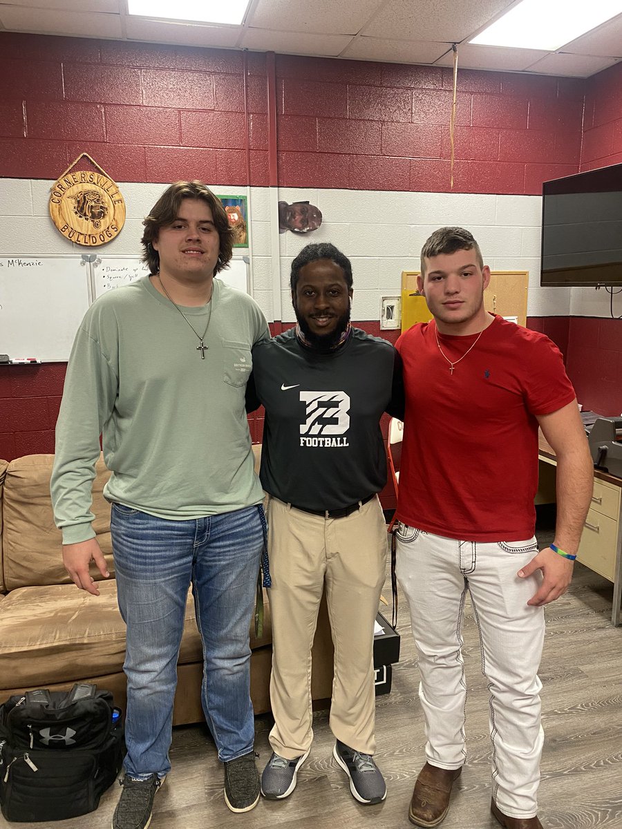 Great talk with <a href="/CoachJBrown11/">Justin Brown, MAT</a>, Thanks for the visit today. <a href="/BU_FootballTN/">Bethel University Football (TN)</a>