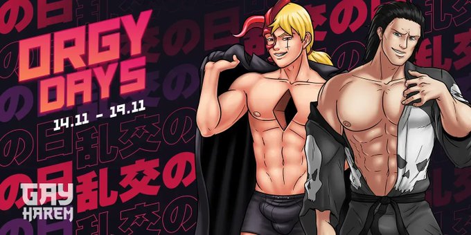 Welcome the new sexy hunks Saloon Misha and Carnival Kesseki.  #gay #lgbt #gayharem #haremverse #kinkoid
