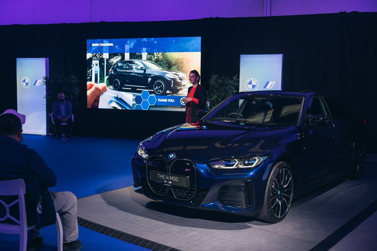 automotiveTEAM's tweet photo. We were happy to have BMW Ireland over this week for the Irish launch for the brand new fully electric BMW iX and i4. We would also like to thank Light Source Production for their help setting up this stage and also to @pmcgphotos for letting us use some of his incredible photos https://t.co/JsYq3VIMw7