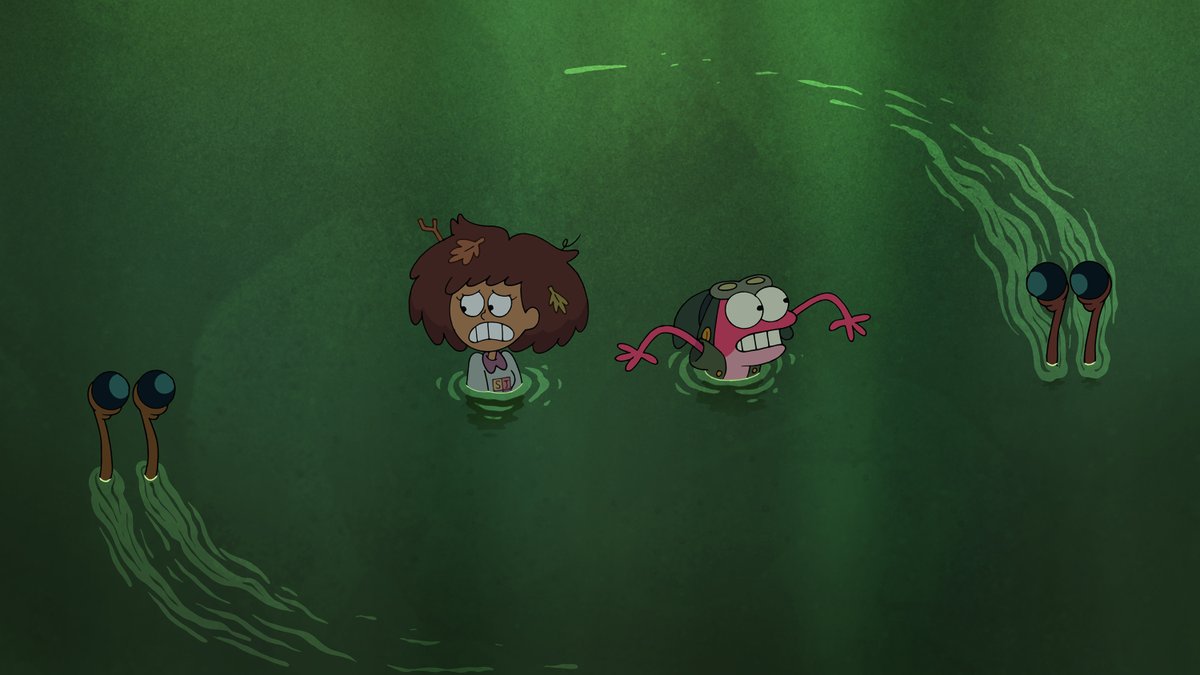 CartoonGal1's tweet photo. Children in green water 
#StevenUniverse #SU #Amphibia #StarVsTheForcesOfEvil #SVTFOE #TheOwlHouse #TOH https://t.co/mxyfr5BGxk