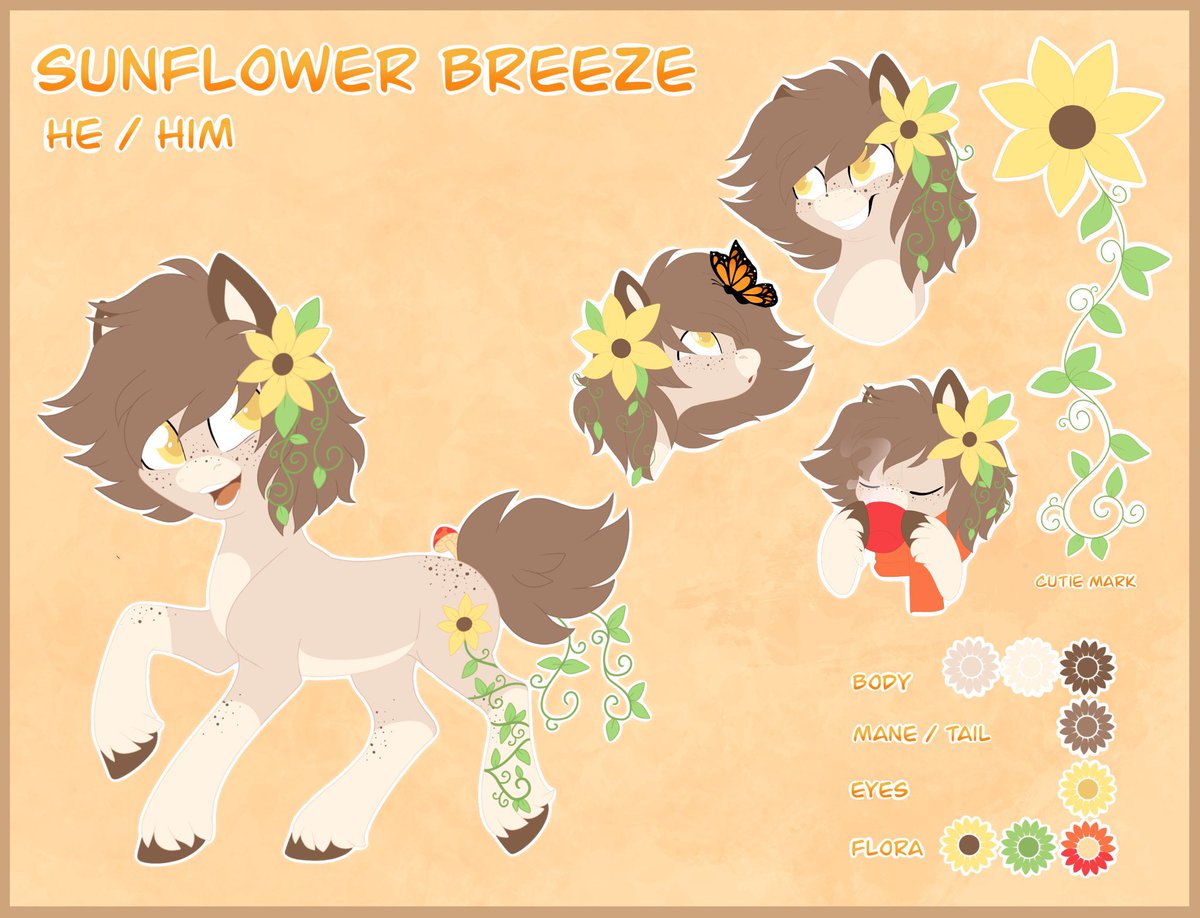 Ori_Dream98's tweet photo. Introducing my newest comfort character! Sunflower Breeze. ๐ป๐๐ฅบ
Big thank you and shout out to @_karzii for the amazing art reference she made of him. Came out looking so adorable, ๐ฅบ๐ thank you soo much;3;๐๐
#mlp #mlpoc #MLPFIM #mlpart #MLPRefSheet #MLP https://t.co/B1y3XCjezp