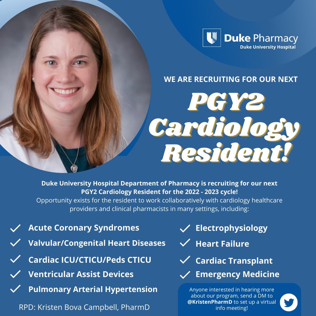 DukeCardioRx's tweet photo. 🚨 RECRUITMENT ALERT 🚨 https://t.co/uoPkPRwuh5