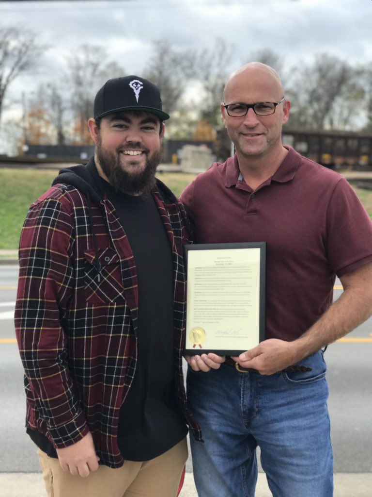 CryptTheRapper's tweet photo. Today my city presented me with a Proclamation &amp; recognized me for all the music I make, the community events I hold, &amp; the business that I bring to the city. All right in front of where I shot one of my first music videos - “Bad Habit.” It’s awesome to have the hometown support. https://t.co/nlS6GXjeuA