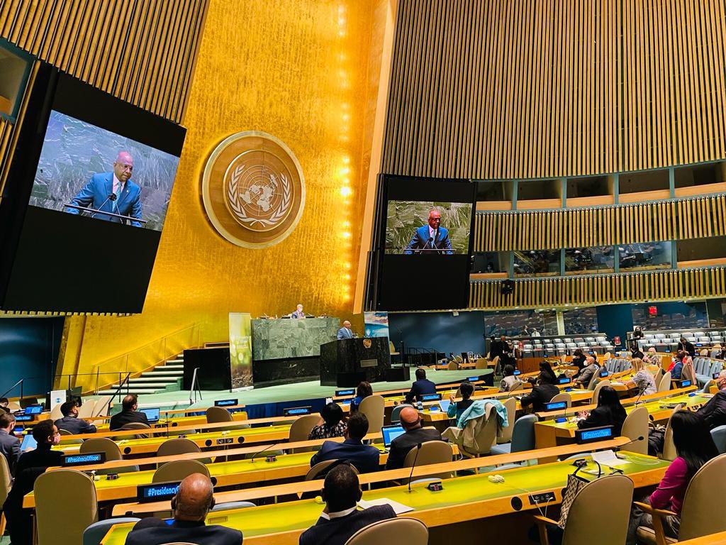UN_PGA's tweet photo. “CSOs are fundamental in building a rights-based world.

You give voice to the disorganized, voiceless segments of society. 

You raise awareness of social issues, advocate for change &amp; empower communities.”

My CSO Town Hall statement: https://t.co/2XJ0pSS3RS

#PresidencyOfHope https://t.co/h5ZbAzdzk8