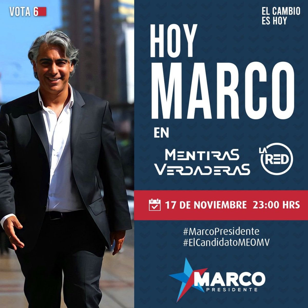 Eliana1Maipu's tweet photo. #ElCandidatoMEOMV
#MarcoPresidente
  
#Vota6 https://t.co/xhAgnI23nZ