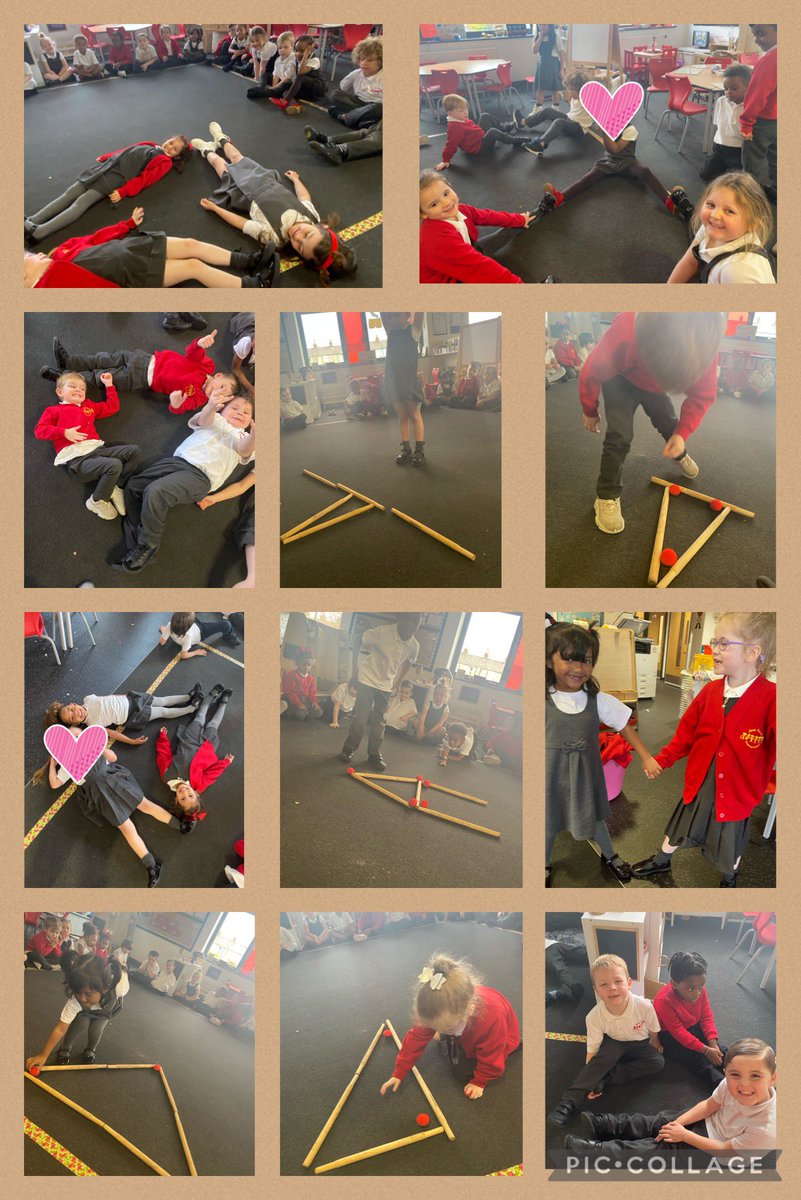 ChaffeMiss's tweet photo. Can you guess what shape we were learning about today? We had lots of fun in our maths Input using physical and concrete activities and problem solving to help us understand the properties of a triangle! #minimathematicians @WhiteRoseMaths https://t.co/QO1esgg6yb
