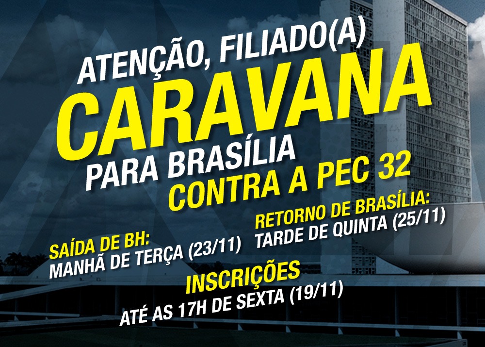 sitraemg's tweet photo. Participe da caravana do Sitraemg que irá a Brasília para mobilizações contra a PEC 32, de 23 a 25 de novembro. Inscreva-se já! https://t.co/mUlBp0gaTu https://t.co/uo0FkjCECm