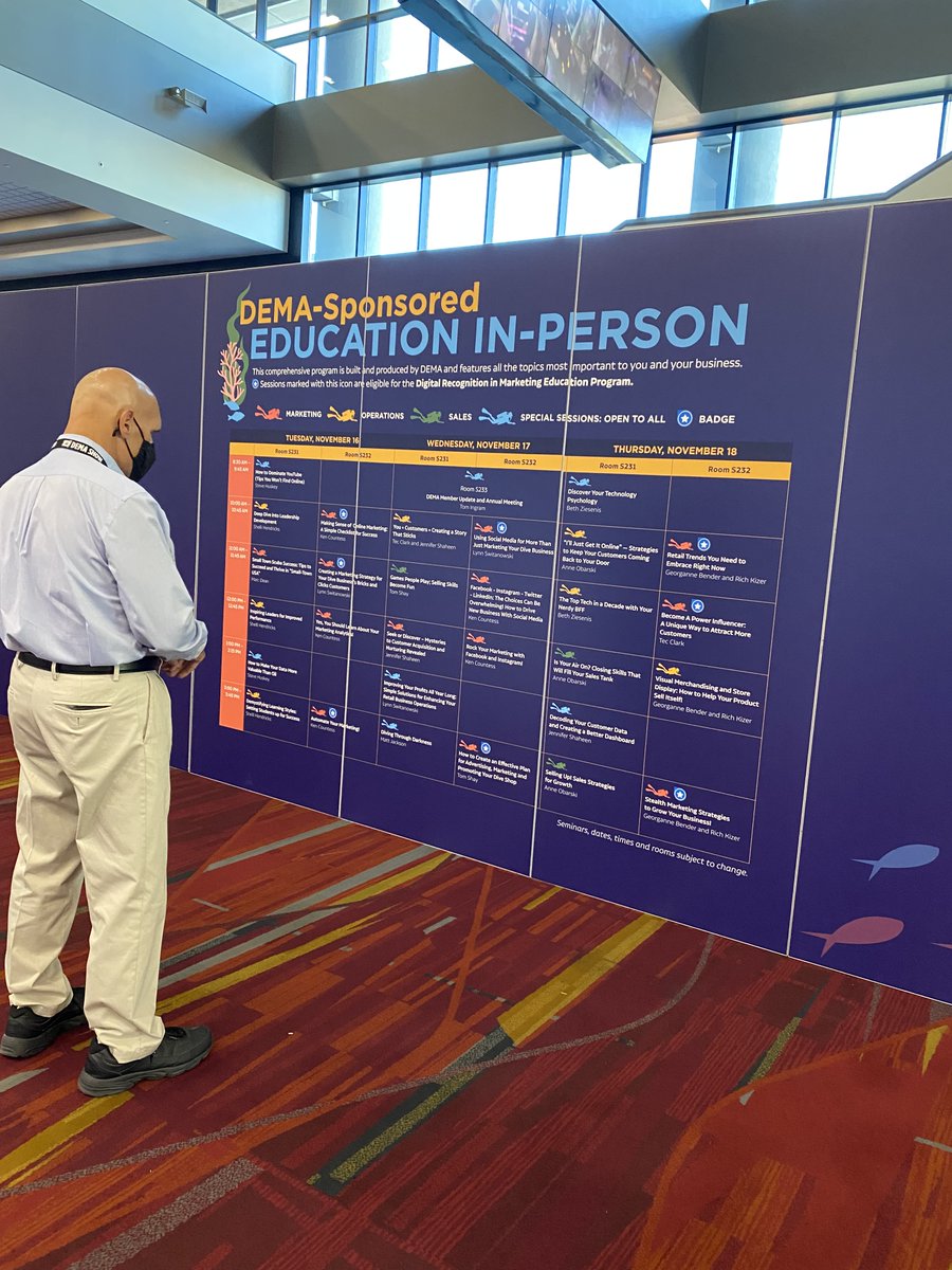 DEMA_Show's tweet photo. For the first time, you can earn a Digital Recognition Badge in Marketing Education while at DEMA Show. Look for the badge in the session descriptions and learn more here: https://t.co/loXaUdQlO4
#DEMAShow #DEMAShow2021 #DEMA #DEMA2021 https://t.co/U9GJNkJMEc
