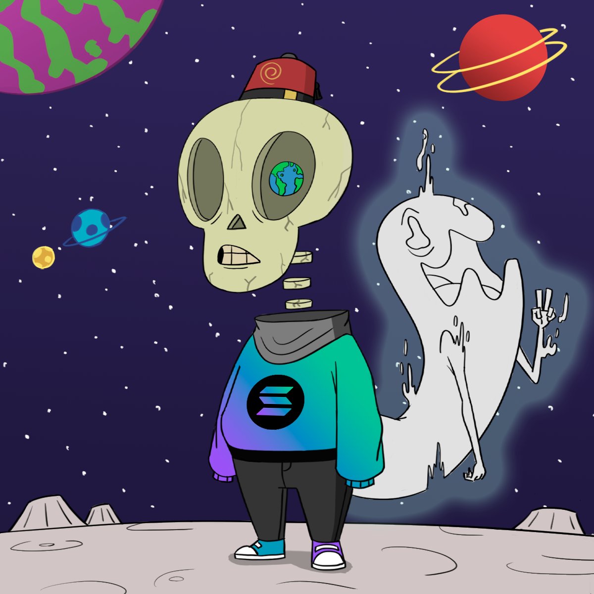 Another of the 3 rare backgrouns of our collection 
📸💀🔥

#NFT #SneakPeek #nftart #NFTCommunity #Solana #NFTs