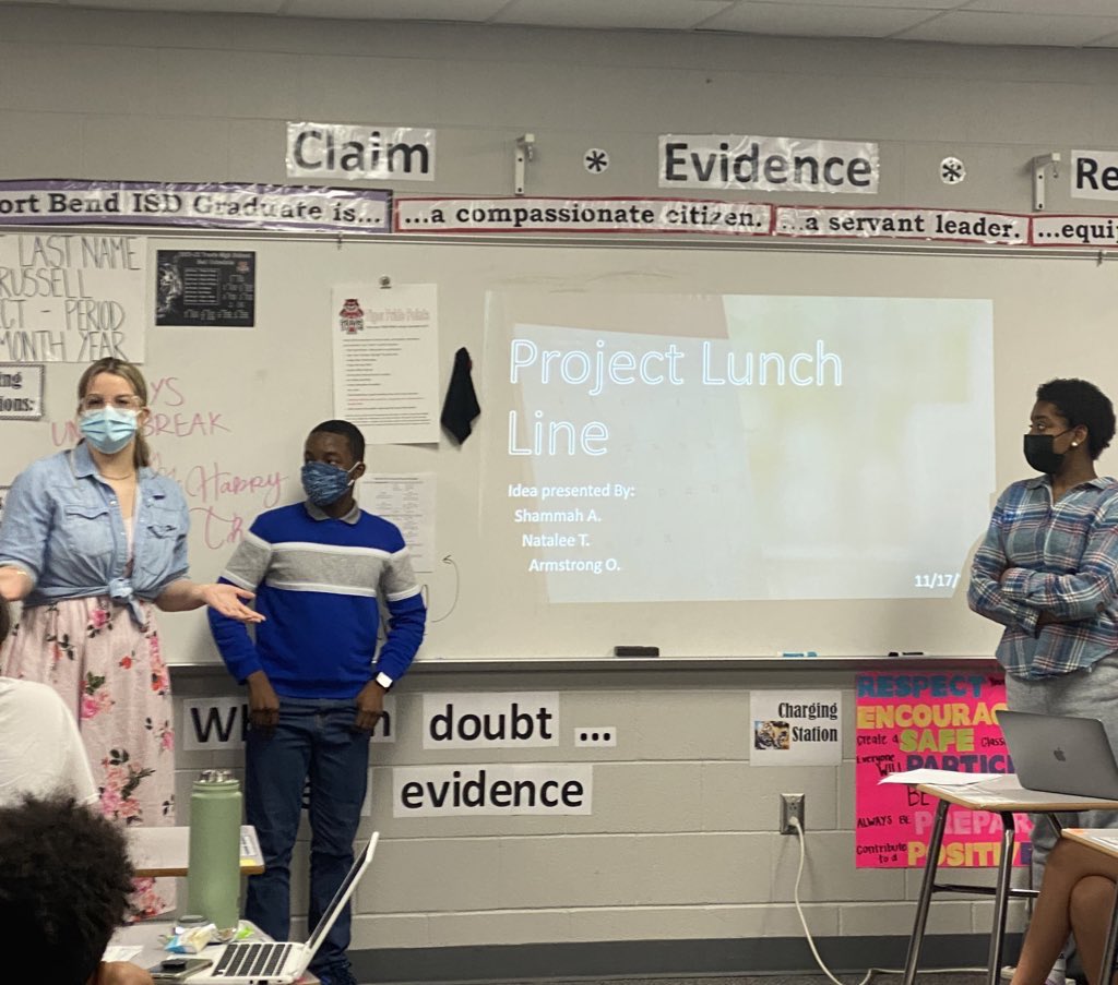 TravisHS_AVID's tweet photo. AVID I students presented their service learning projects today! So very impressed with their professionalism and attention to detail @THS_Tigers #AVIDWay #ServentLeaders https://t.co/ji38nWxtmG