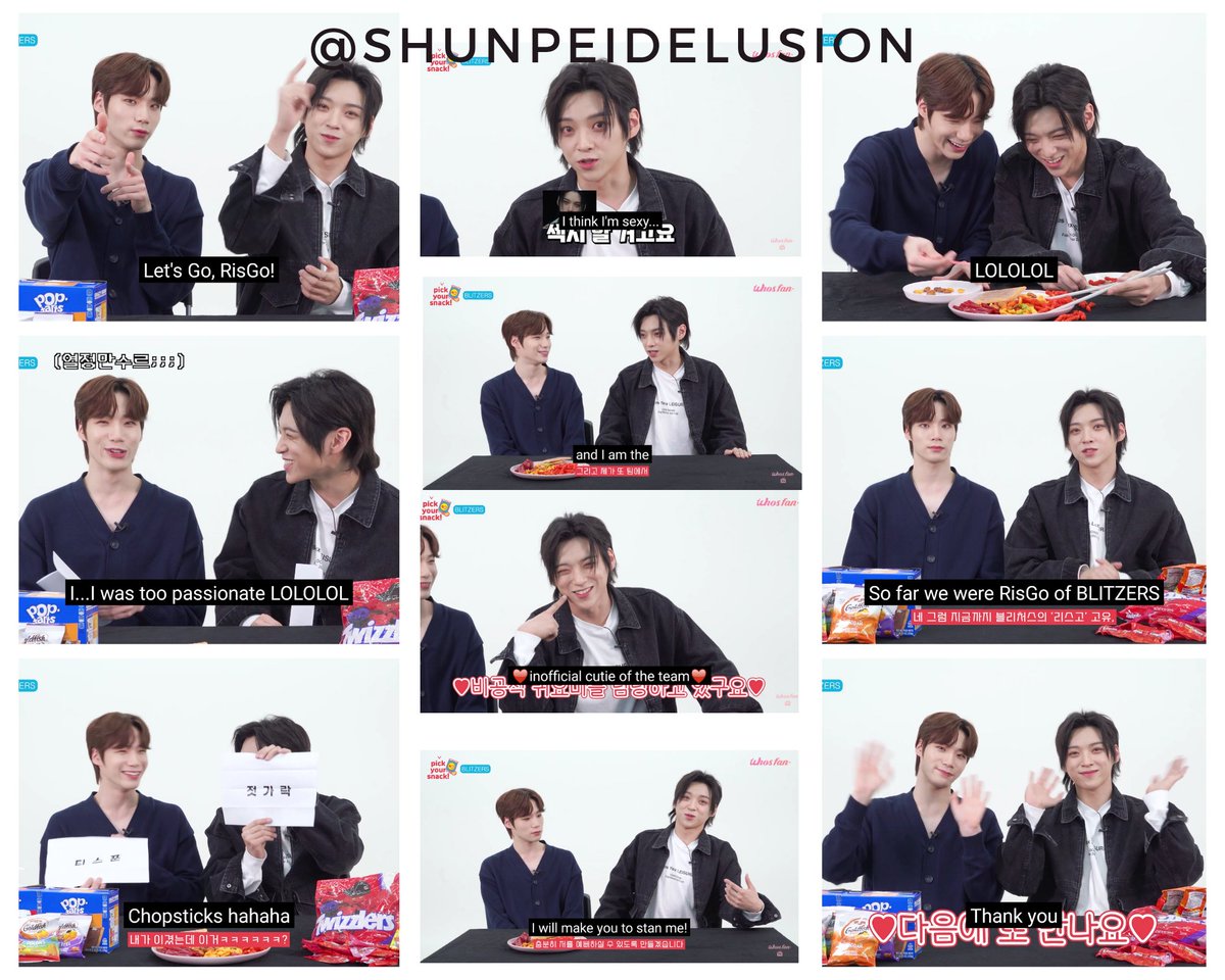 shunpeidelusion's tweet photo. @Whosfan_HANTEO Thanks again for doing this event. I actually like the whole video. But my favorite part is when Go_U proudly said that he is the sexiest and cutest member of Blitzers and will make Blee stan him. 😂 I had so much fun watching it!! ❤ 
#BLITZERS #RisGO #PICK_YOUR_SNACK #Whosfan https://t.co/fsCYd1guEX