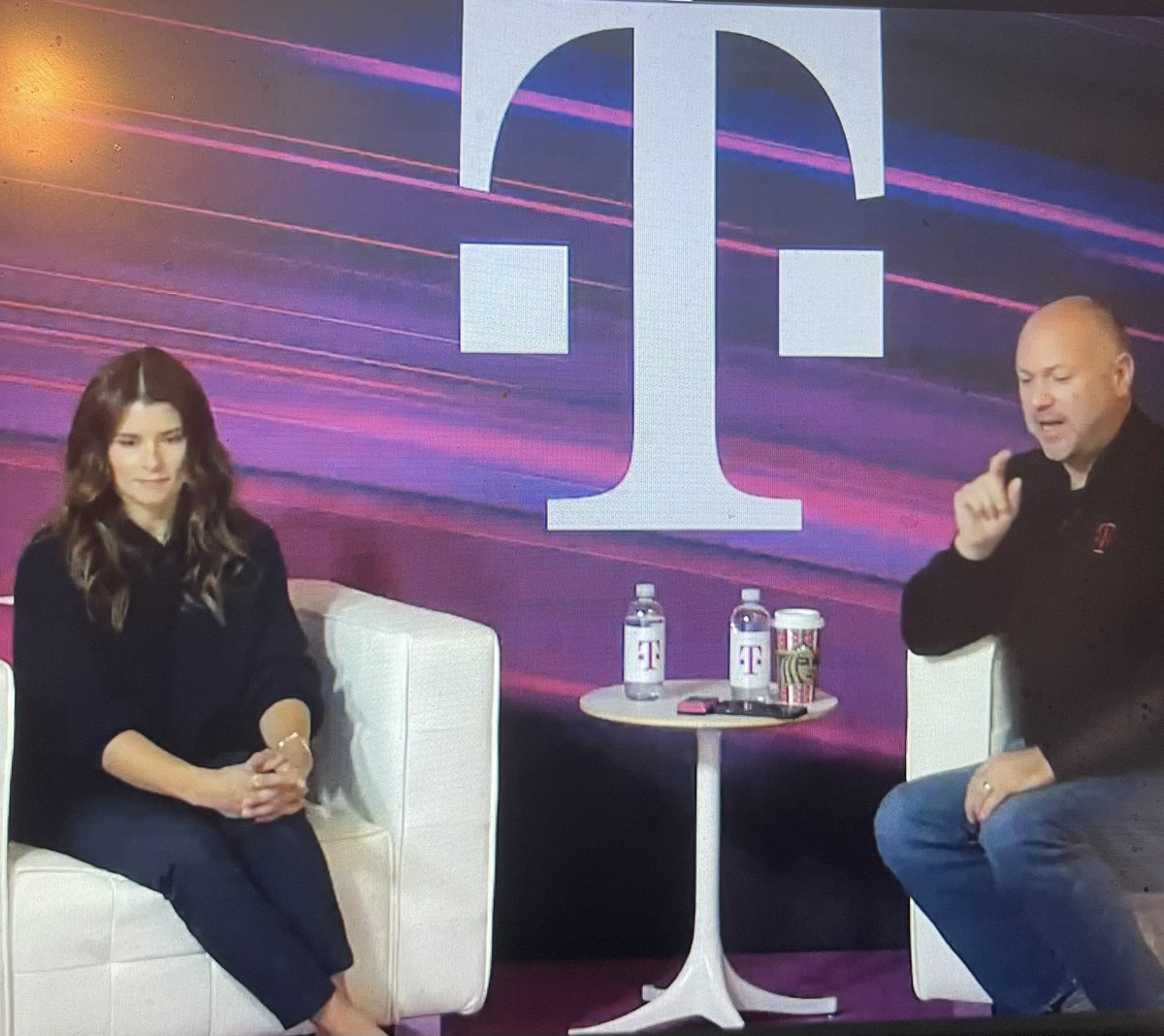 LoVbeinMeeee's tweet photo. I didn’t know I needed her message (or wine!) as much as I did today! Thanks @DanicaPatrick for stopping by @TMobile to support #womenandalliesnetwork 
“First check that you are believing in yourself.” https://t.co/eN922LraMR