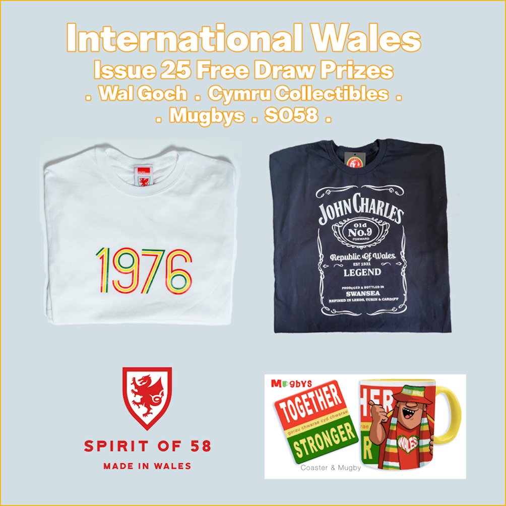 IntWales's tweet photo. Issue 25 winners: Mac Tuchli, Beddau, wins the @mugbysgifts; Gary Claybrook, Cefn Mawr, bags the @spiritof58wales goodies; John Arwel Griffiths, Caernarfon, the @Walgoch2016 tournament t-shirt &amp; the @CymruCollect JC t-shirt goes to Alan Dodd, Carmarthen. Llongyfarchiaiadau! 🏴󠁧󠁢󠁷󠁬󠁳󠁿⚽️ https://t.co/8wosWXgtNx