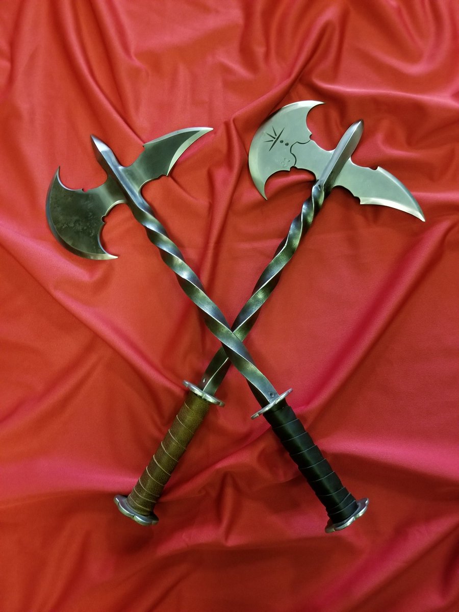 WeSellSwords's tweet photo. Check out these hand forged steel halfed war #axes by the talented Smith's at Baltimore Knife and Sword Co. 

Available in store, and online at:  https://t.co/0CNcK3JRu6

#handforged #bks #baltimoreknifeandsword #checktheseout #canadiandistributer #yyc #calgary #suportlocalyyc https://t.co/npm4SkpMFK