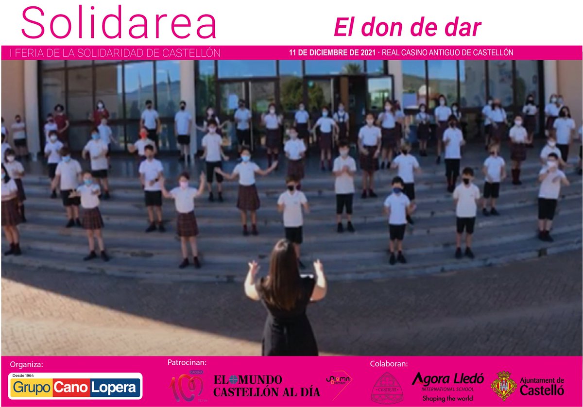 canolopera's tweet photo. Novedades en la #feriasolidarea
El Coro de Agora Lledó International School, con 25 niños cantará canciones navideñas.
Recuerda: 11 diciembre @CasinoAntiguo
Evento gratuito con aforo limitado.
¡𝑻𝒆 𝒆𝒔𝒑𝒆𝒓𝒂𝒎𝒐𝒔!
#castellon #solidaridad #solidarea https://t.co/BurT5tH7OD