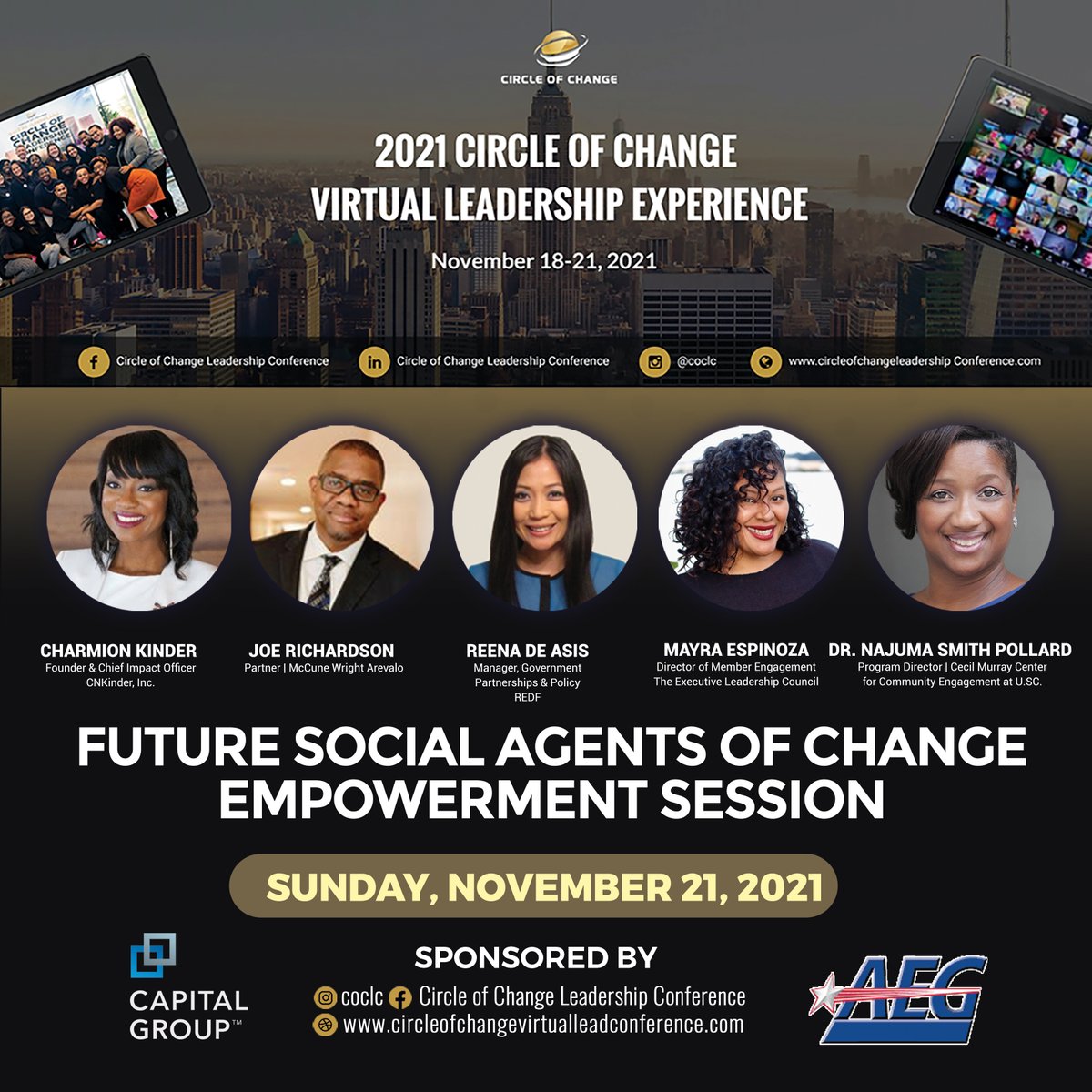 reenadeasis's tweet photo. “Life’s most persistent and urgent question is, ‘What are you doing for others?'” ~ MLK Jr. Looking forward to @coclc virtual leadership conference 411 https://t.co/WHQ4KUhkUJ✊🏽

#leadership #COCLC2021 #socialchangemakers https://t.co/XiHOzF2lIc