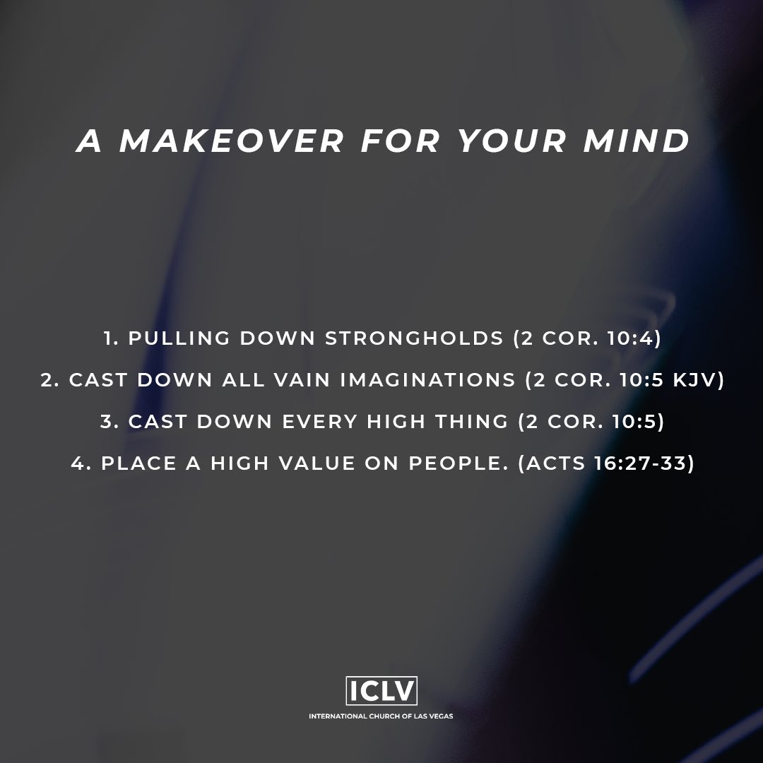 These are some practical tools Pastor @_andrewsmason shared with us last Sunday on how to makeover our minds. Let’s follow these steps to give ourselves the best mindset possible!