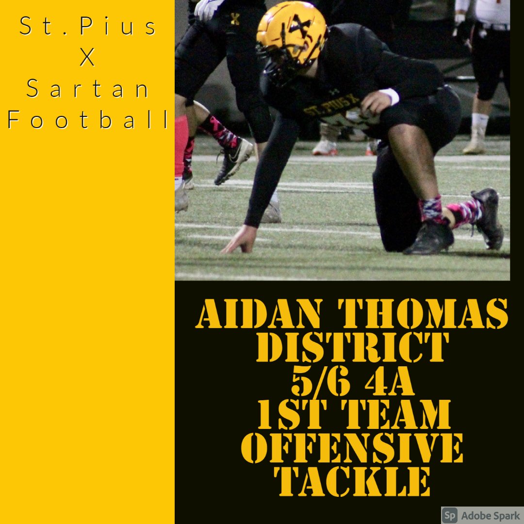 Sartan_football's tweet photo. Congratulations to Aidan for earning 1st Team all district at Tackle. Standing 6' 4" and 230 pounds 63% of the teams running was to his side. Has an amazingly bright future ahead of him if he puts the work in. #sartanfootball #sonsofx https://t.co/OAg9hOO3BF