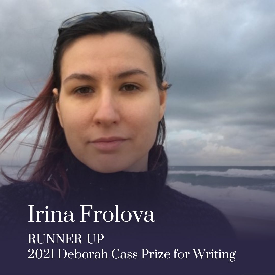 Writers_Vic's tweet photo. Congratulations to Irina Frolova and Patrick Arulananda, runners-up for the 2021 Deborah Cass Prize for Writing 👏✍️👏 @PrizeCass https://t.co/AR3WF6nVbo