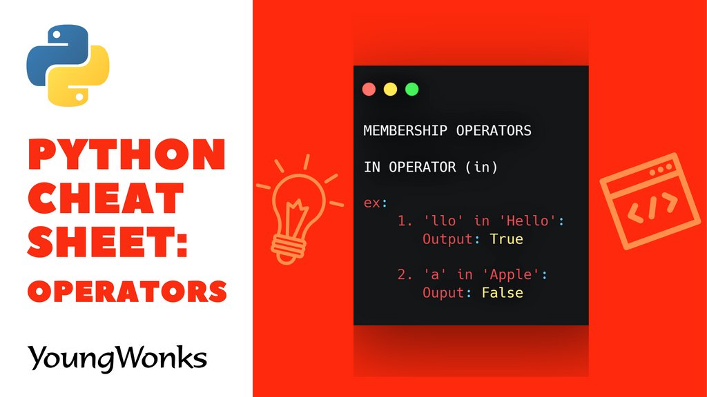 YoungWonks's tweet image. The #inoperator checks if a value exists in a sequence or not. It evaluates to true if it finds the value in the specified sequence & false otherwise. Shared here is an eg. #bitesizedcodingwithYoungWonks #kidscoding #programming #learningresources #operators #python #STEMkids