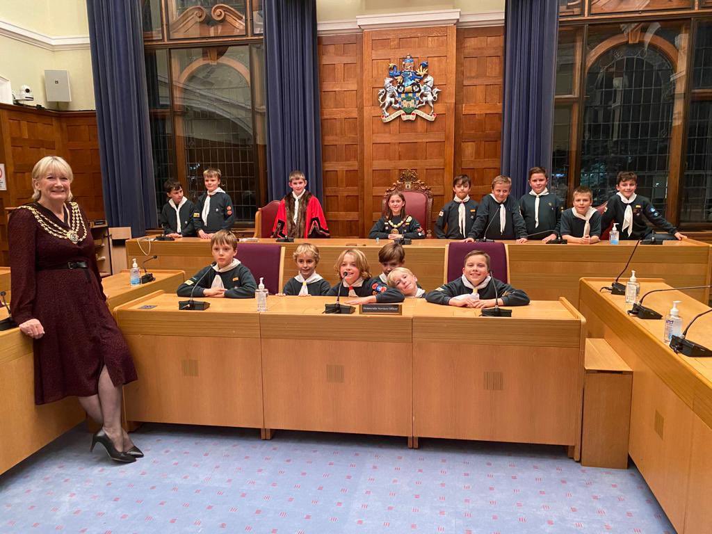 An lively group of Cubs from 30th cub group visited the Town Hall on Monday evening for a tour and nearly wore me out with all their question! What fabulous intelligent group of young minds. A complete delight!