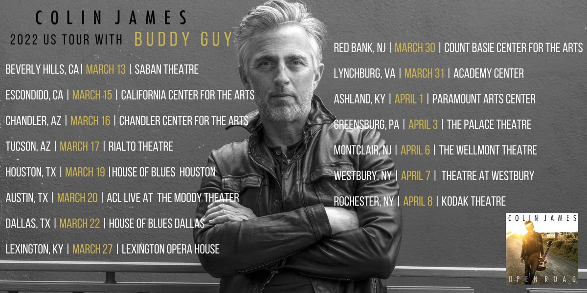 We are excited to announce the final three shows on the US tour with <a href="/TheRealBuddyGuy/">Buddy Guy</a>  next spring! Tickets on sale this Friday!

April 6: Montclair, New Jersey | The Wellmont Theatre
April 7: Westbury, New York | Theatre at Westbury 
April 8: Rochester, New York |  Kodak Theatre