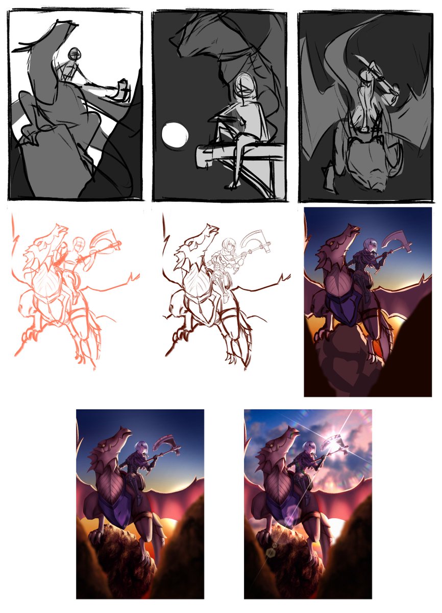 I saved some parts of my progress if anyone was curious about my workflow!! 