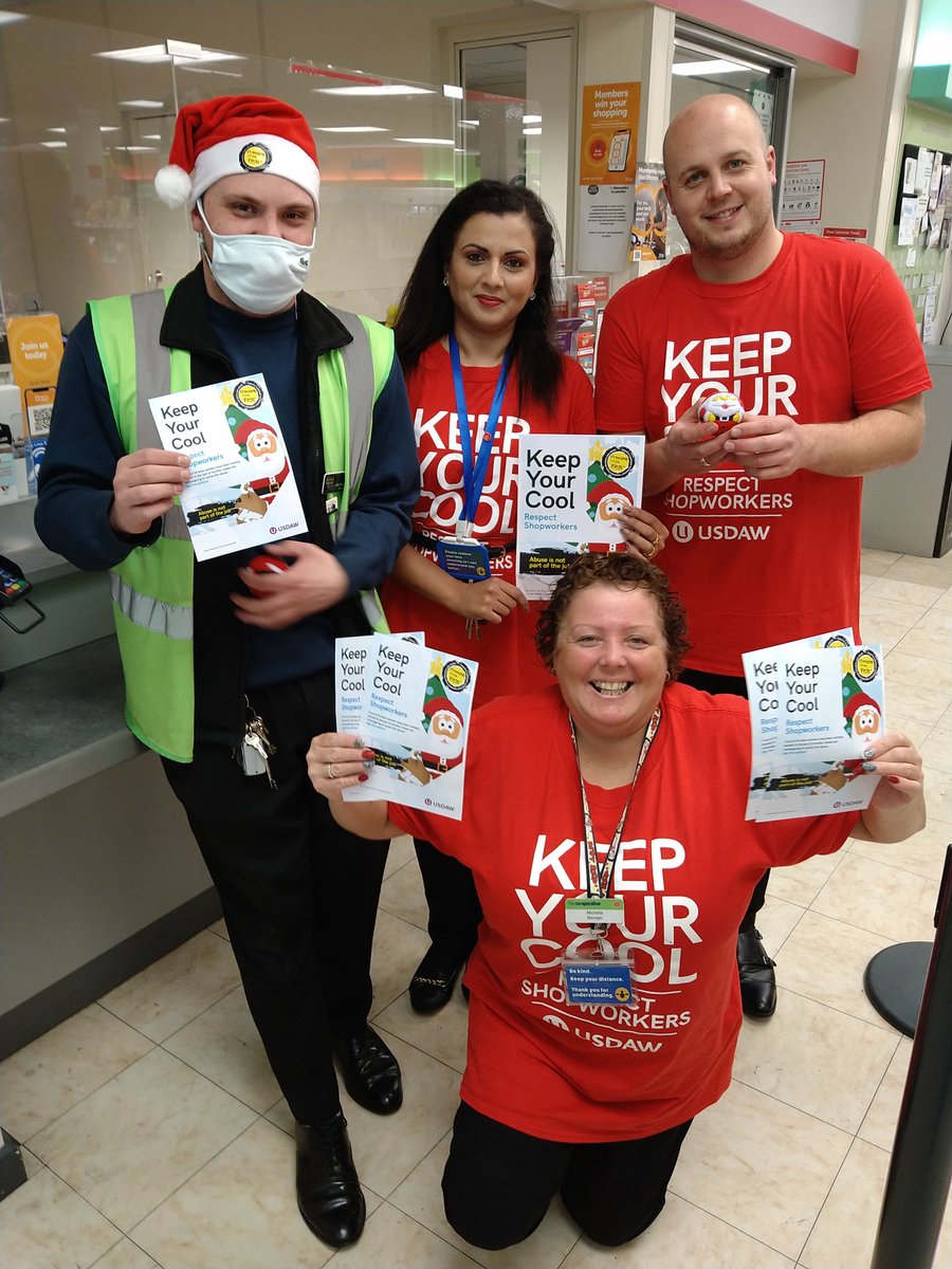 Day 2 of campaigning at the  @midcountiescoop pendeford food store.
#notpartofthejob
#Respect21 
#shopworkers
#keepyourcool 
#FreedomFromFear 
#BeKind 
#tradeunion
@UsdawUnion