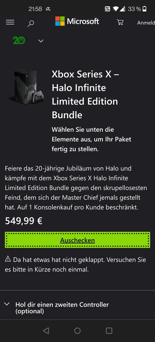 HBLand2907's tweet photo. @XboxBotDe Heißt das da geht noch was ? https://t.co/K5aGflPf61