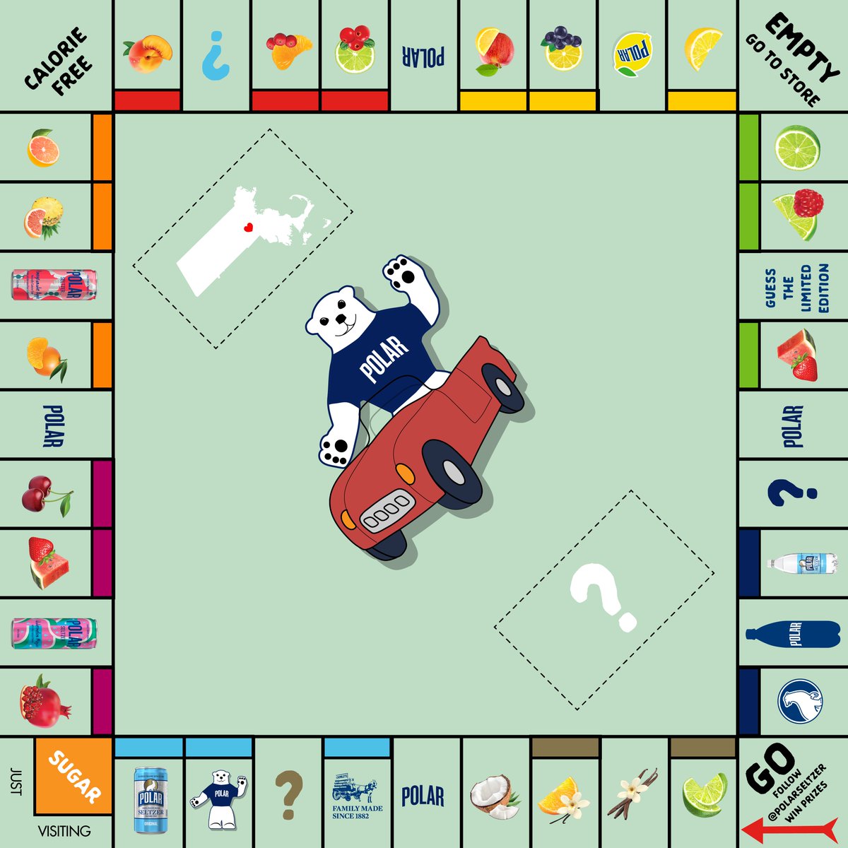 Didn't make the hometown edition of Monopoly? Make your own. 

#UnderstoodTheAssignment #Worcester #SparklingWater #Seltzer #PolarSeltzer