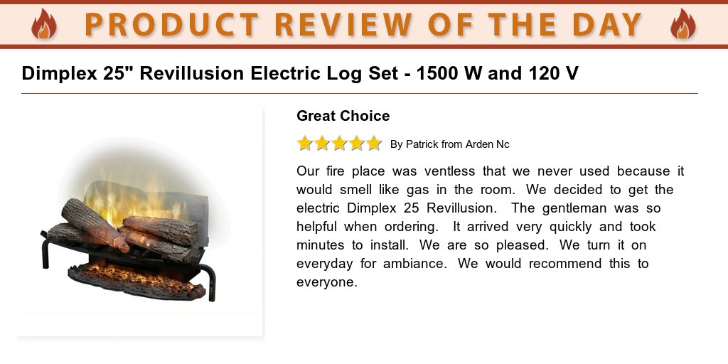 eFireplaceStore's tweet photo. Check out the "Product Review of the Day" https://t.co/aFTXtlkDTM @Dimplex_NA #FireplaceInserts https://t.co/mE71p7kW15