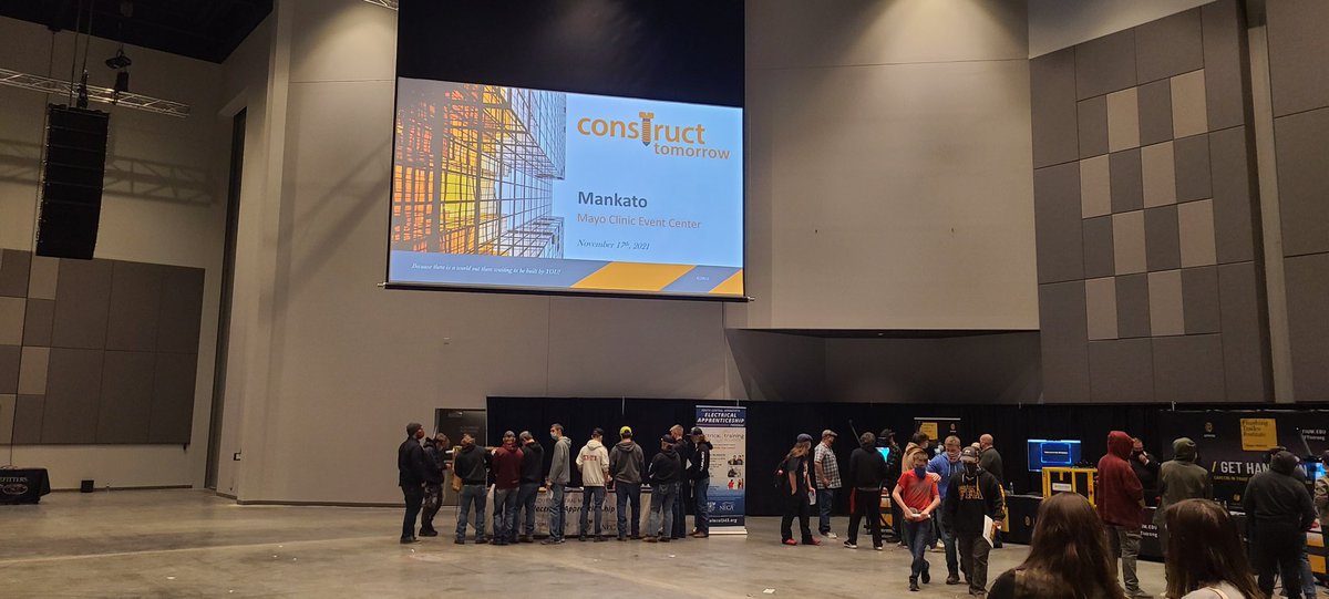 LIUNAMinnesota's tweet image. 1000 high school students came to the #ConstructTomorrow event in Mankato today to learn about union construction trades careers. #NAW2021
