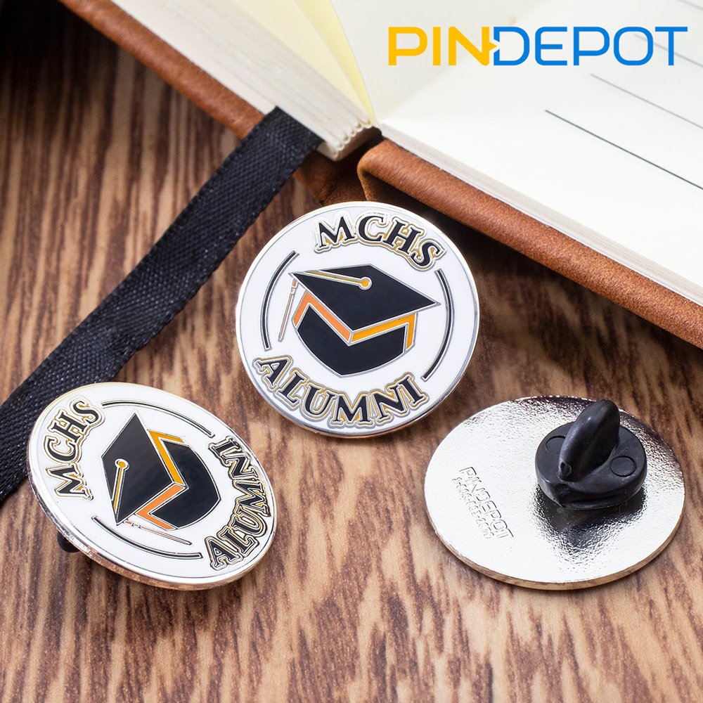 DepotNetwork's tweet image. It is always great to produce pins for schools and their alumni.  #AlumniPins are a great way to show pride in your alma mater. These cloisonne-style pins have a very simple, clean look.

#LapelPins #CustomLapelPin #SchoolPin #EnamelPins #EnamelPin #PinDepot #Pin_Depot
