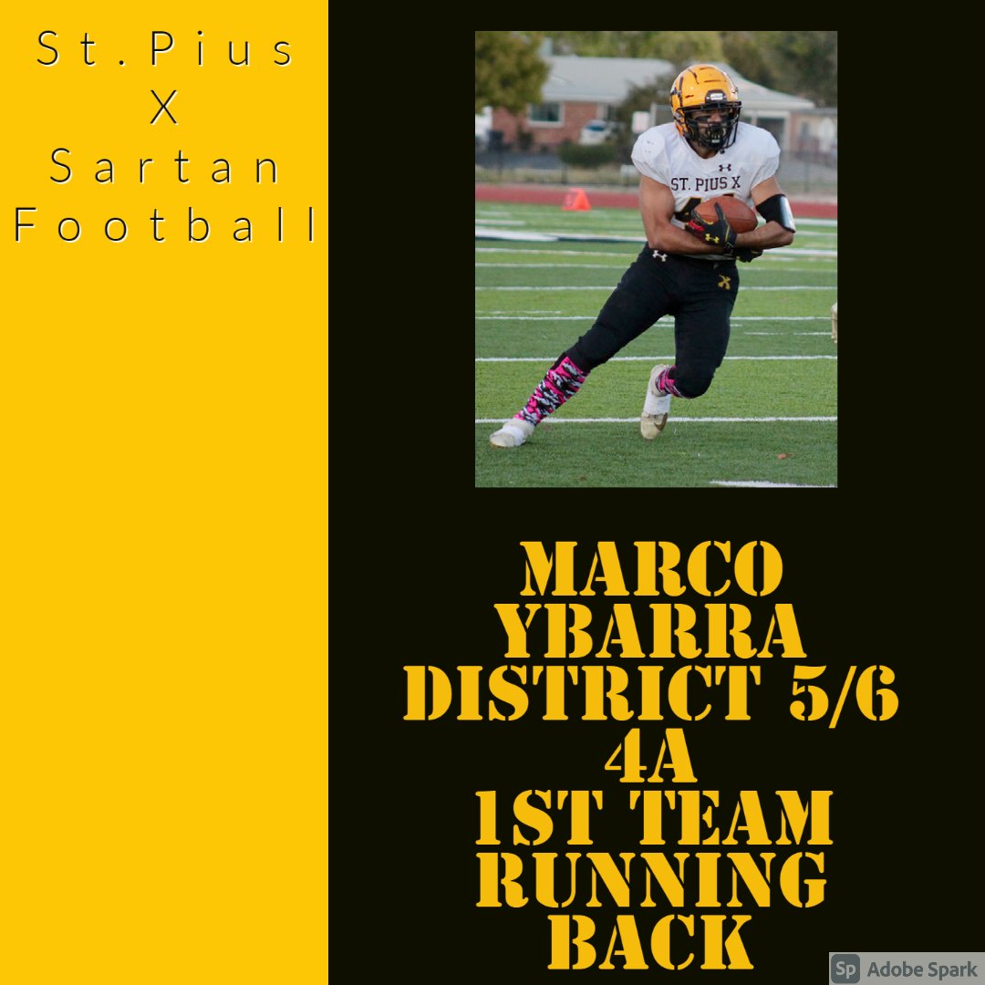 Sartan_football's tweet photo. Congratulations to Marco Ybarra for earning both 1st Team all district and offensive player of the year. The number of kids that have put the work in that Marco has in our program can be counted on 1 hand and it paid off. 255 rushes for 1497 yards 22 TDS #sartanfootball #sonsofX https://t.co/1eNILrT5Ma