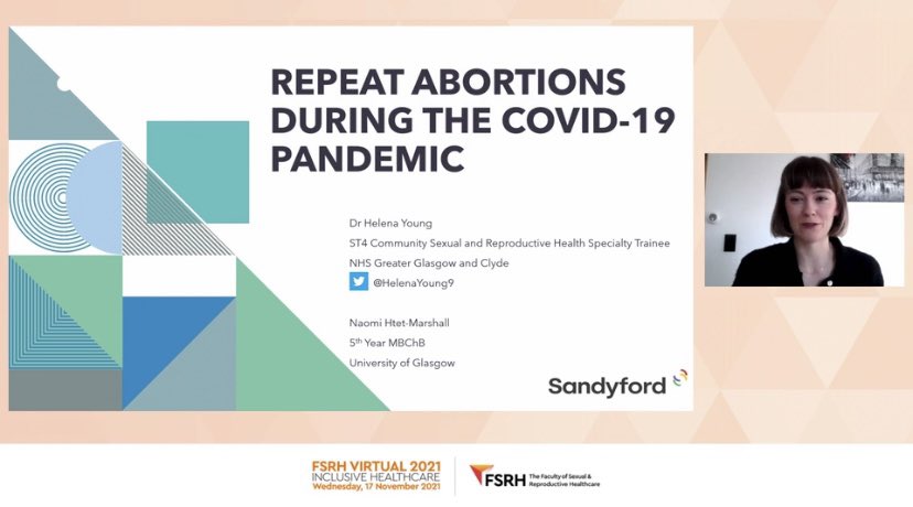 wee_ja9's tweet photo. A great day at #FSRHVirtual &amp; great to see @HelenaYoung9 be awarded #FirstPlace 🥇 presenting on the impressive work during the #covid19 #pandemic by @SandyfordNHSGGC #Abortion team 👏🏻👏🏻@NHSGGC @FSRH_Scot @FSRH_UK https://t.co/YT8r4Rslku