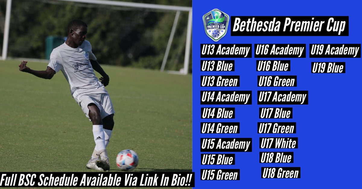 Bethesdascnews Tournament Time Good Luck To Our Boys Teams This Weekend Competing In The Bethesdacup Want To Catch Some Of The Other Bsc Teams In Action Check Out