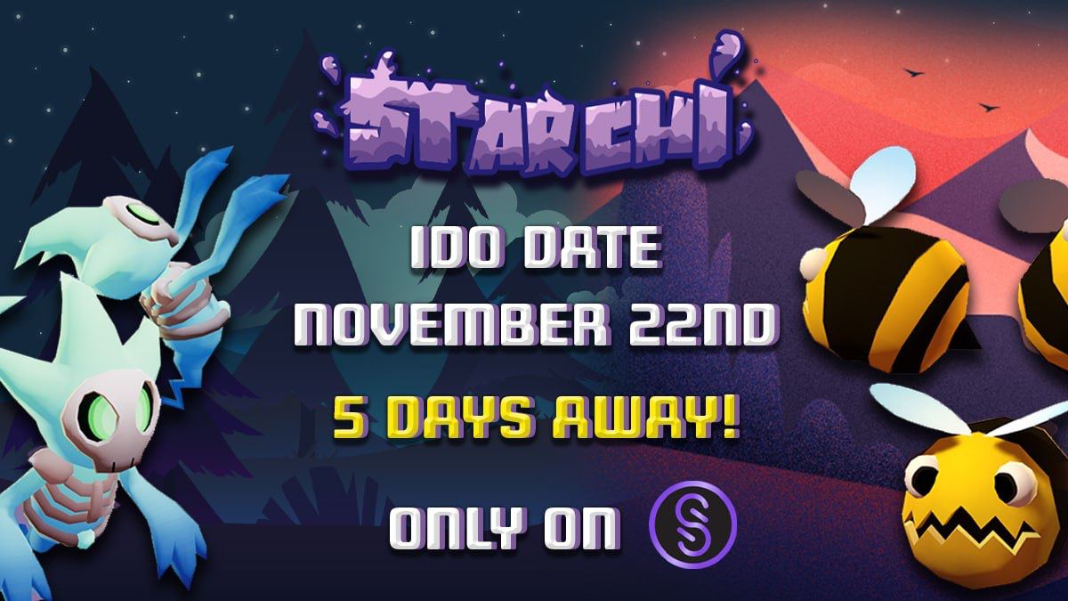 OfficialStarchi's tweet photo. ⏱ @OfficialStarchi is almost here‼️

📢 We are only 5 DAYS away from the #Starchi IDO on @StarterXyz (Nov 22nd)‼️

🕹 Don't miss your chance to get in early on a #Gamefi gamechanger‼️

📨 Join our Telegram to stay updated‼️ $START $ELIXIR #PlayToEarn

🔗 https://t.co/qB3GoPBuDQ https://t.co/ovryMjS4pC