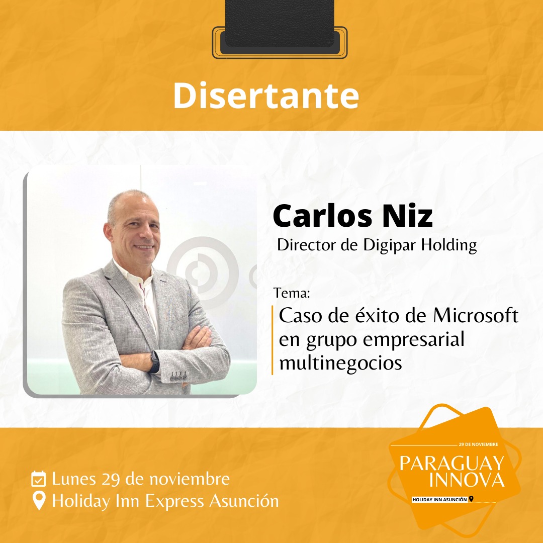 digipar's tweet image. El BigBoss no se priva de nada.
Será disertante en #ParaguayInnova2021, el evento que reune lo mejor de las empresas tecnoógicas del país.
#Orgullo