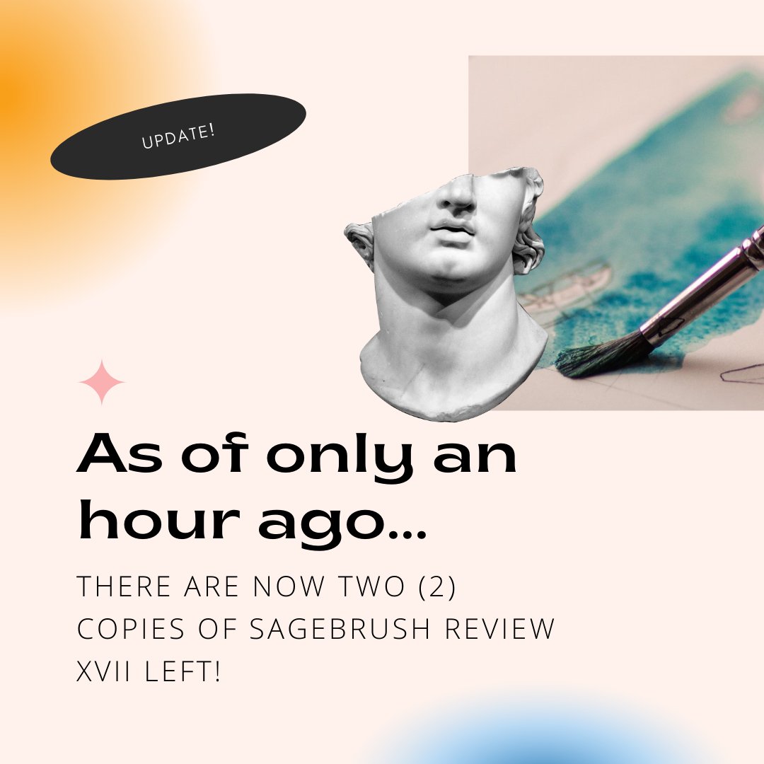 SagebrushReview's tweet photo. WOW, that was a sudden burst of orders! We are almost out of XVII copies now! 🙌 https://t.co/JR6t6OhDsd