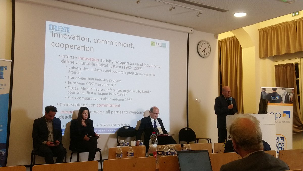 Celebrating the 30 years of GSM, in the presence of some of its builders. Yes, innovation commitment and cooperation were and continue to be essential components of successful technologies. <a href="/irestFR/">IREST</a> <a href="/NGMN_Alliance/">NGMN Alliance</a> <a href="/MichaelTrabbia/">Michaël Trabbia</a> <a href="/jeanbolot/">Jean Bolot</a> <a href="/arnaudvamparys/">Arnaud Vamparys</a>