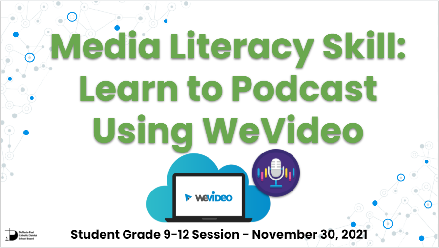 DpLiteracy's tweet photo. Secondary teachers, we haven't forgotten about you!
This #LearnToPodcast session is offered for grade 9-12 classes on Nov 30. #English #Drama #Moderns #Religion #CanadianWorldStudies #SocialScience #Business are invited!
Register for course #21257 on Professional Learning. https://t.co/pCyGtpNjwg