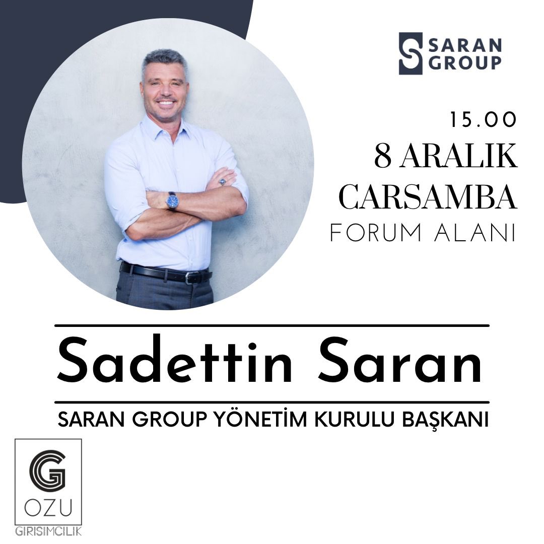 ozugirisim's tweet photo. Beklenen an geldi!
Saran Group Yönetim Kurulu Başkanı, iş adamı ve spor yöneticisi Sadettin Saran ile sizleri bir araya getirmek için çok heyecanlıyız.
Asla kaçırmamanız gereken bu etkinliğimize herkesi bekliyoruz!
🗓 8 ARALIK 2021 ÇARŞAMBA
⏰ 15.00
📍ÖĞRENCİ MERKEZİ FORUM ALANI https://t.co/syzyrAhc9r