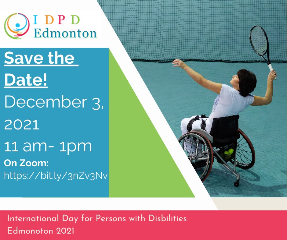 IDPD_Edmonton's tweet photo. Save the date! Join us on December 3 via zoom 
Register here: https://t.co/0ORC5ipwwS

 #yeg #IDPDyeg #Disability https://t.co/d029k9FmGZ