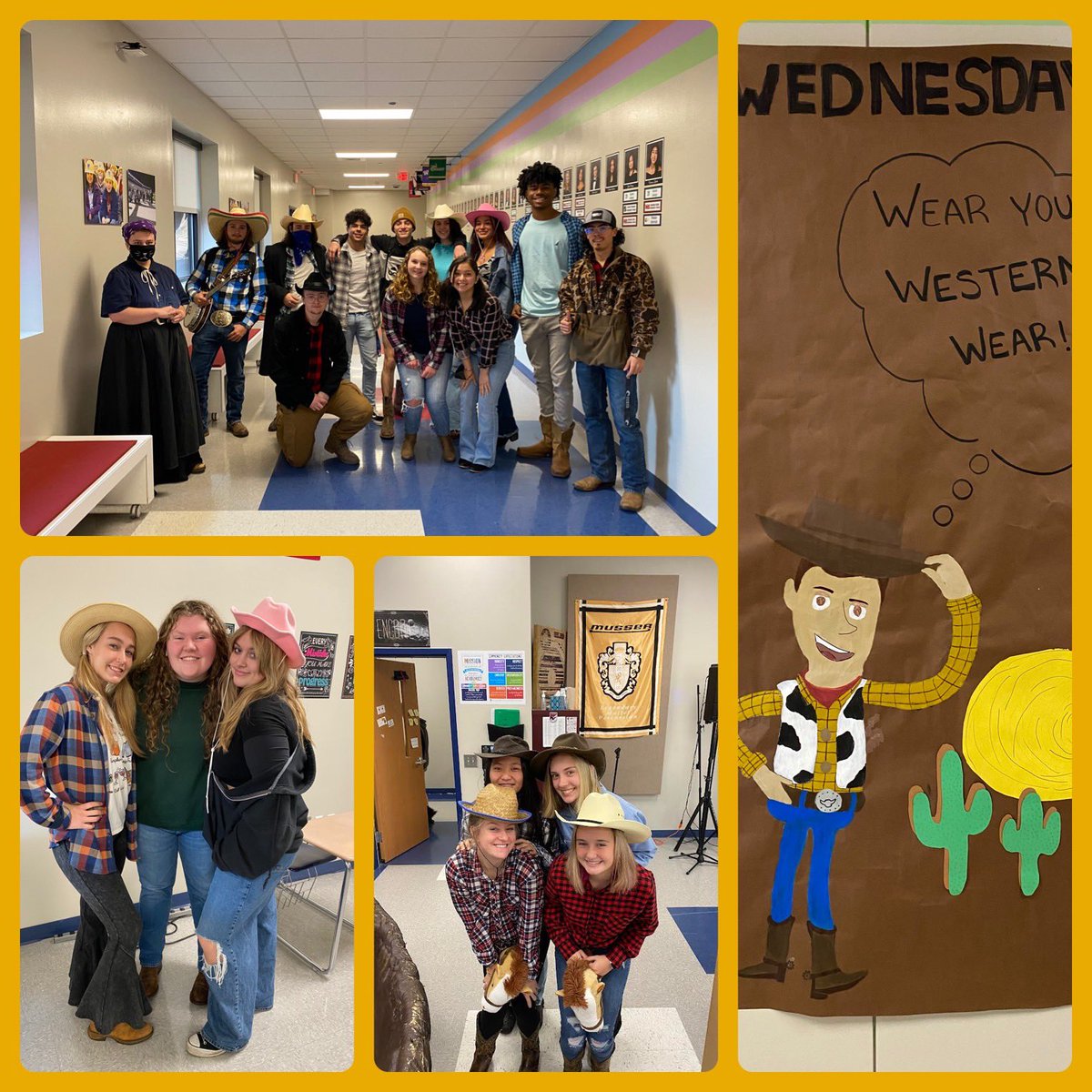 lcs_lincolnton's tweet photo. HS went to the Wild West today for Spirit Week! #lcseagles #lcshoco https://t.co/dCYZvojZMl