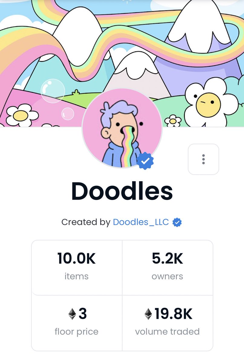 bayareanft's tweet photo. 3 Eth! Congrats @doodles 🎉 https://t.co/ScLsetiQYc