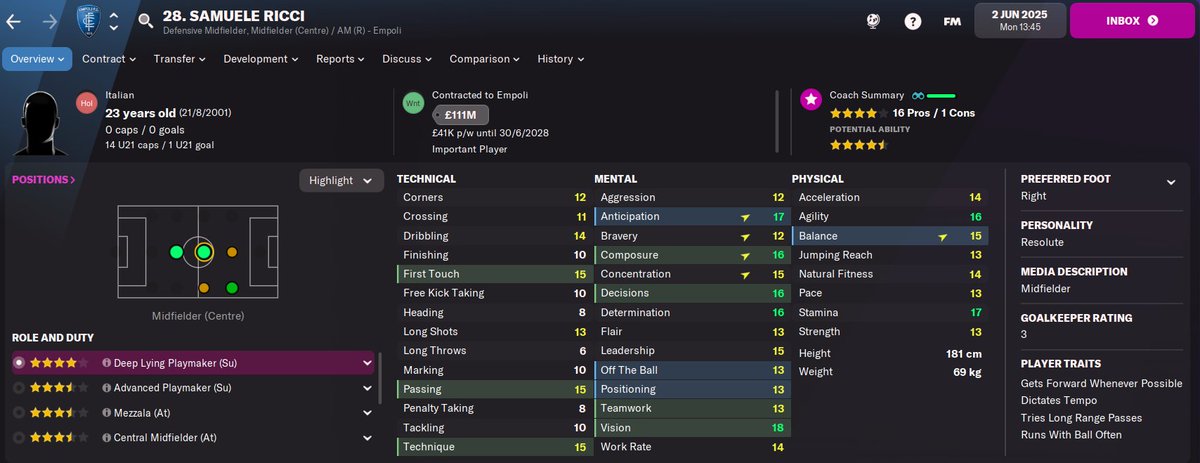 LPQR_FM's tweet photo. this is by far the most annoying thing in #FM22

1. agreed with player that his asking price should be at 110M
2. player asks for improved contract
3. agent includes a non-negotiable 45M release clause
4. obviously withdraw from contract talks which leaves the player unhappy https://t.co/589K5dQJV9