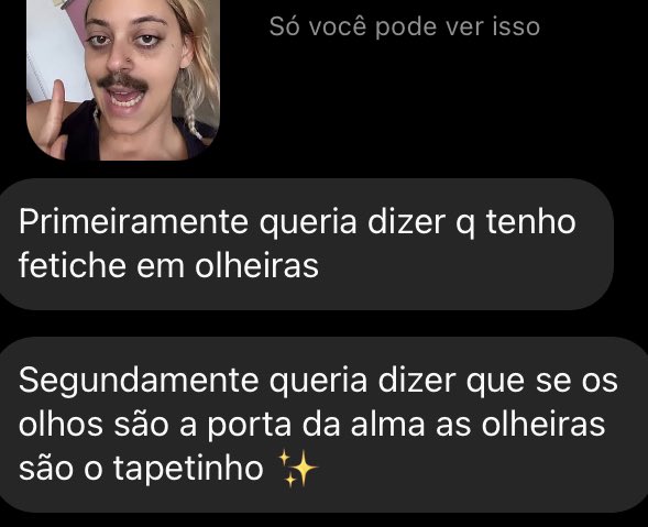 malfeitona's tweet photo. “se os olhos são as portas da alma,
as olheiras são o tapetinho✨” https://t.co/BtXXivrssq