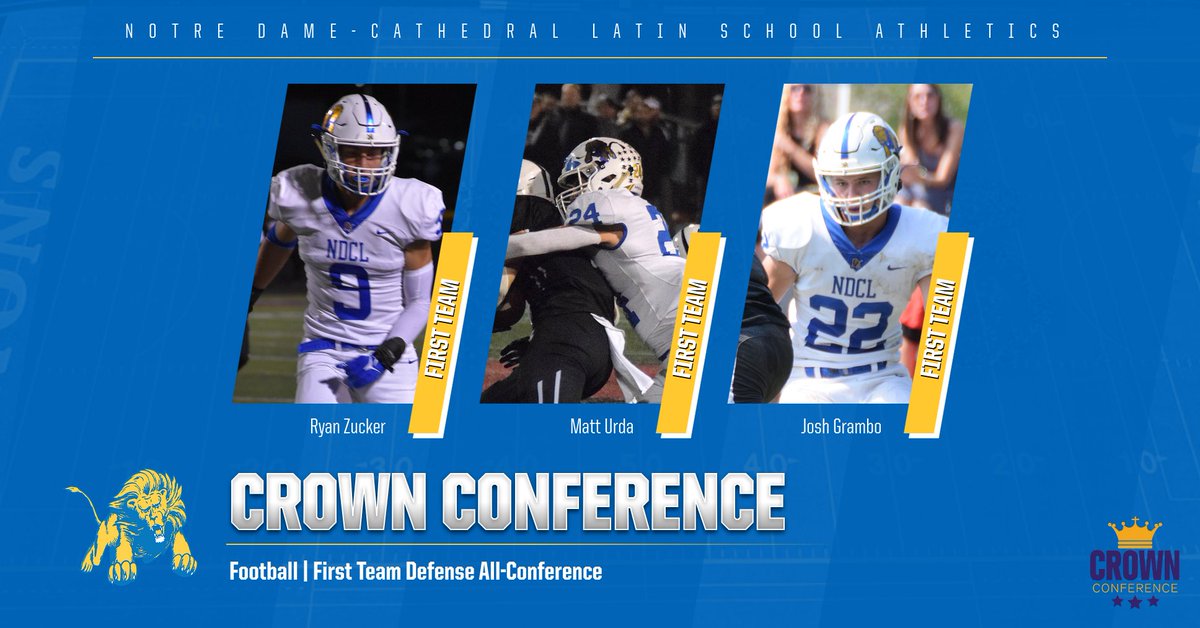 NDCLathletics's tweet photo. 👑🏈 Congratulations to our 14 NDCL Lion Football student-athletes who were named to a @TheCrownConfer All-Conference team this Fall!

#WeAreNDCL https://t.co/E6ythudce3