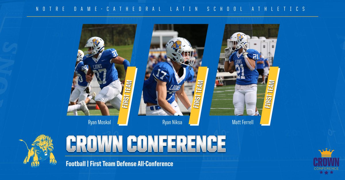 NDCLathletics's tweet photo. 👑🏈 Congratulations to our 14 NDCL Lion Football student-athletes who were named to a @TheCrownConfer All-Conference team this Fall!

#WeAreNDCL https://t.co/E6ythudce3