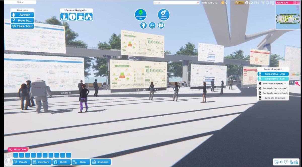 Las XXI #JECAS albergan variedad de contenidos y formatos, como los llamativos pósteres y sus vídeos explicativos, presentados hoy, de los que pueden disfrutar las personas inscritas, en pantalla gigante, hasta este viernes, en el espacio jecas.es/metaverso/. Mañana +🧵: